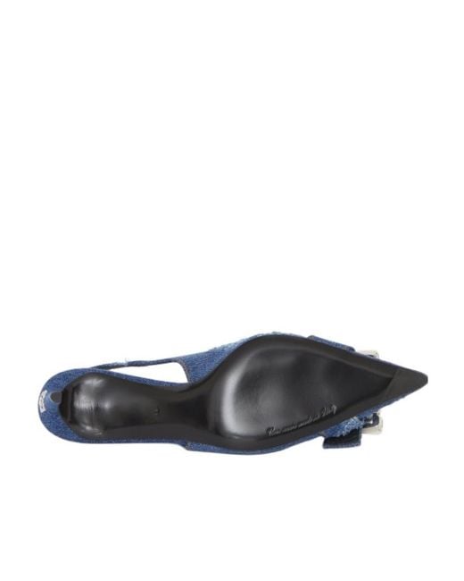 Dolce & Gabbana Blue Pointed-Toe Distressed Pumps