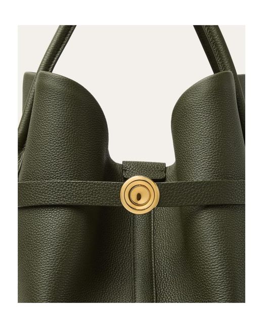 Loro Piana Green Ghiera Shopper Large