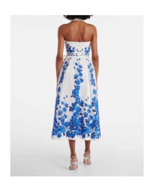 Rebecca Vallance Orchid Blues Floral Midi Dress