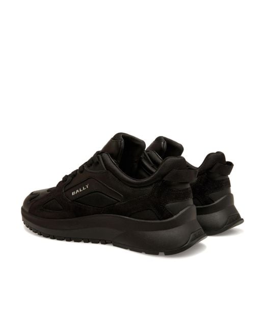 Bally Black Outline Lace-Up Sneakers for men