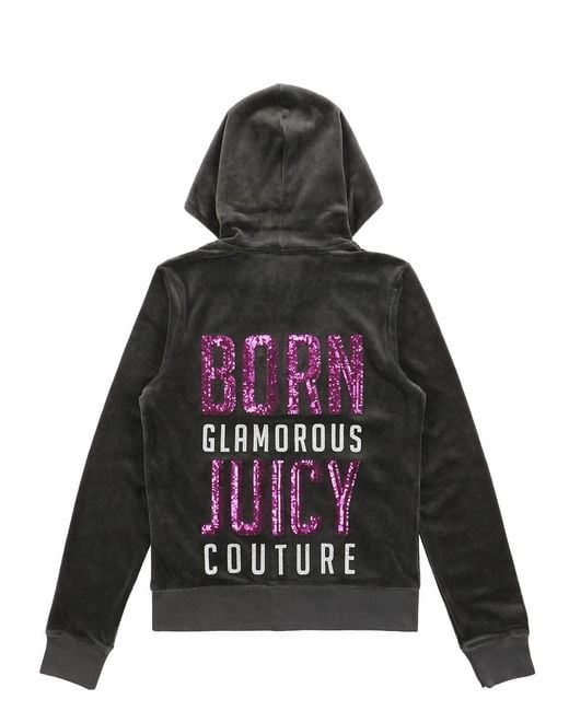 Juicy Couture Black Logo Printed Casual Jacket