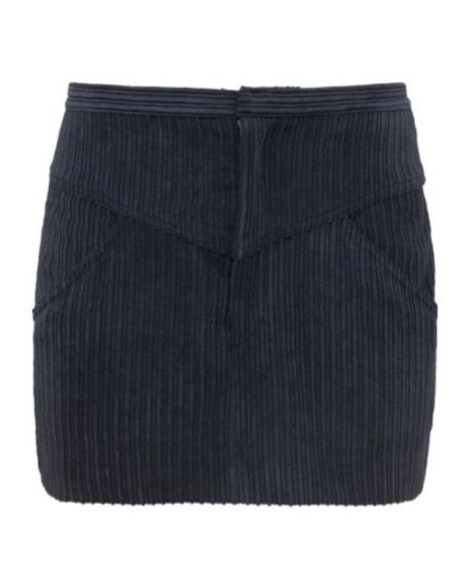 Isabel Marant Blue Corduroy Mini Skirt