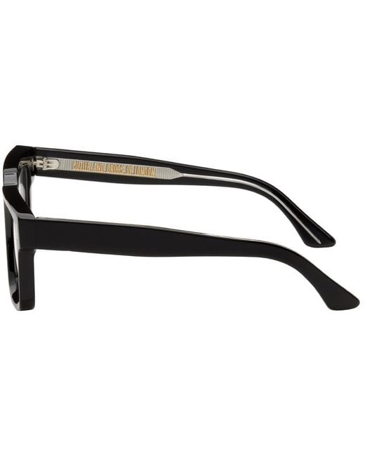 Cutler & Gross White Logo Square Flat Mirror for men