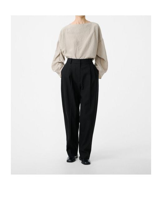 Studio Nicholson Natural Long Sleeve Boxy Top