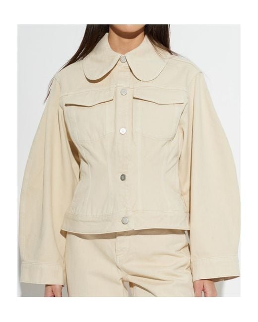 By Malene Birger Natural Villies Collar Buttoned Jacket