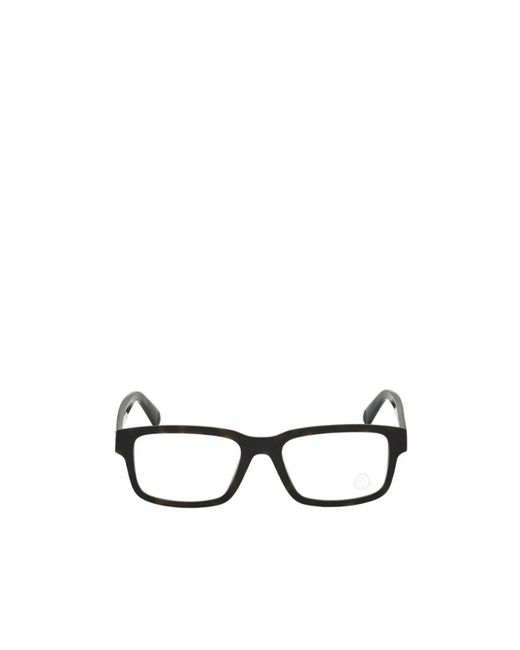 Moncler White Eyewear Rectangular Frame Glasses for men