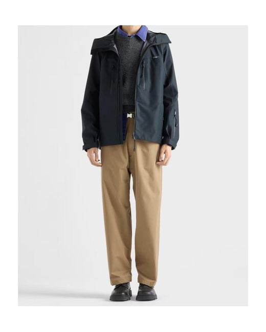 Prada Natural Belted Straight-Leg Pants for men