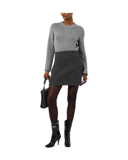 Givenchy Gray Fluid Midi Skirt