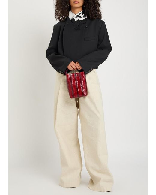 Dries Van Noten White Cotton-Blend Trousers