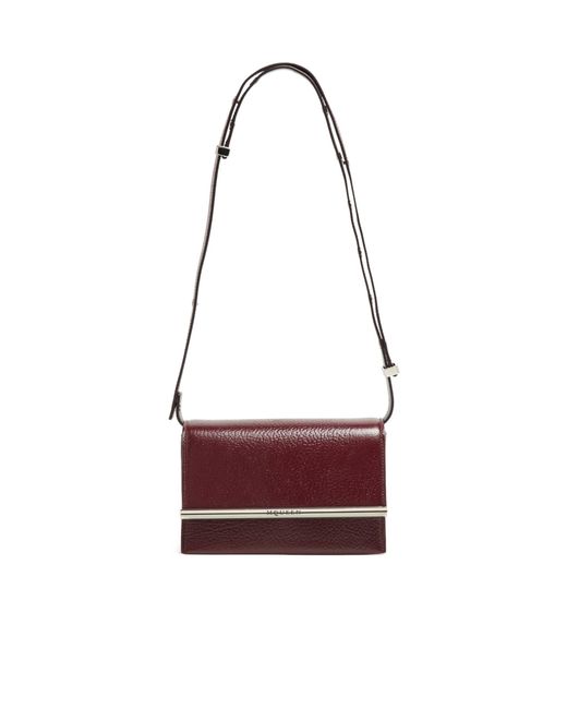 Alexander McQueen Purple Cross-Bar Satchel Bag