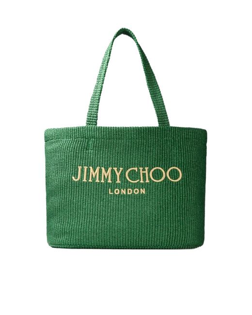 Jimmy Choo Green Double Handle Tote Bag