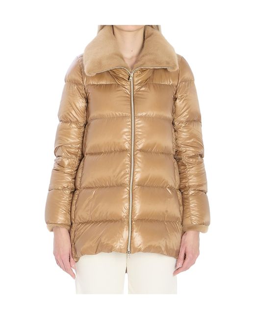 Herno Natural Padded Zip-Up Down Jacket