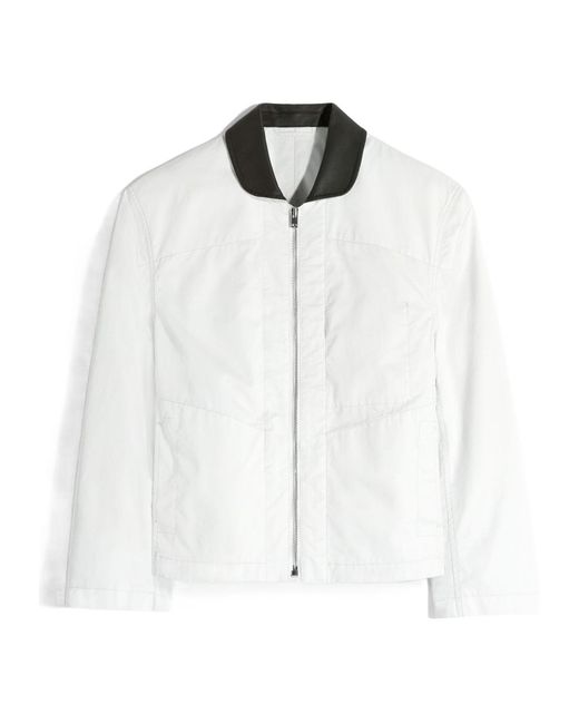 Lemaire White Panelled Zip-Up Jacket for men