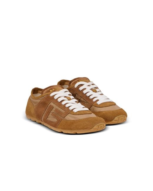 Balmain Brown Racer 45 Low-Top Sneakers