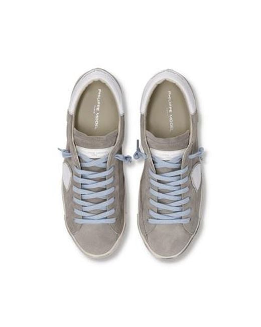 Philippe Model Gray Lace-Up Sneakers for men