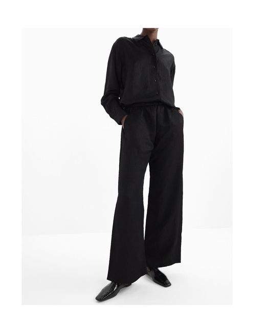 Totême Black Leather Loafers