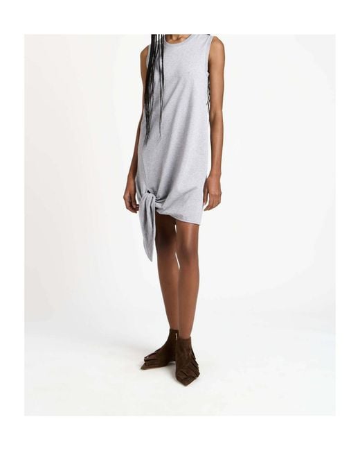 J.W. Anderson Gray Jw Anderson Tie-Hem Sleeveless Dress