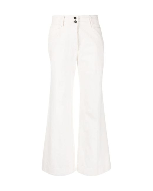 Forte_forte White Wide-Leg Casual Trousers