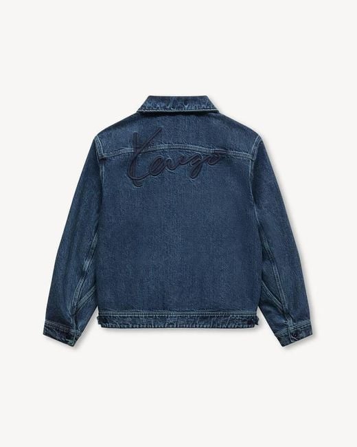 KENZO Blue Signature Genderless Japanese Denim Utility Jacket for men