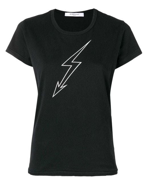 Givenchy Black Lightning Printed T-Shirt