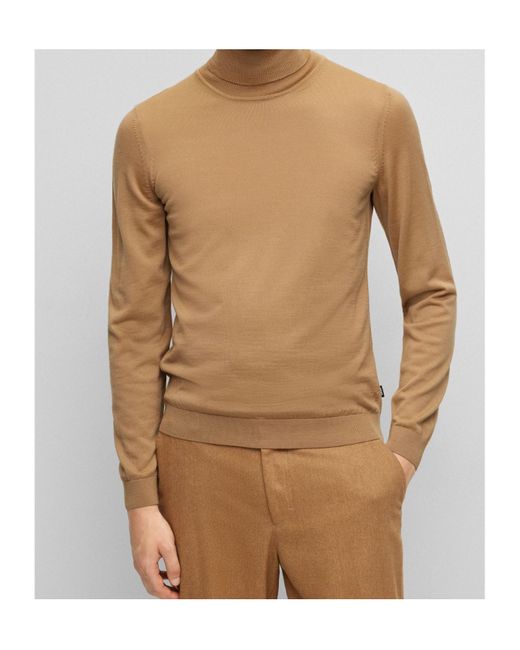 Boss Brown Boss Roll-Neck Knitted Jumper for men