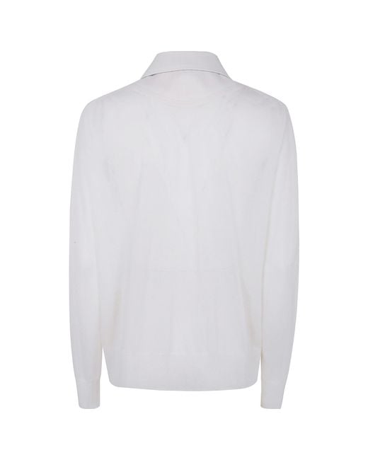 Sacai White Double-Breasted Jacket
