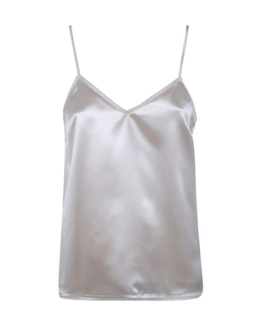 Fabiana Filippi Gray V-Neck Camisole Lingerie Top