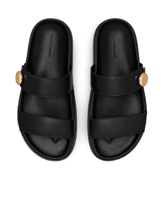 Tory Burch Black Romy Sport Slide Sandals