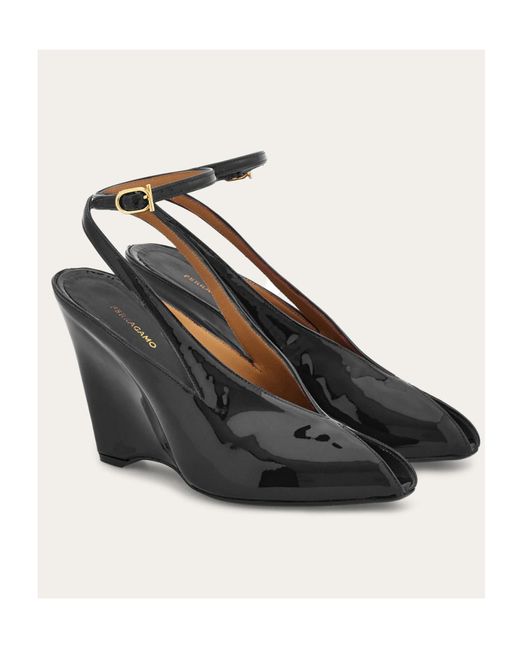 Ferragamo Brown Wedge-Heeled Platform Sandals