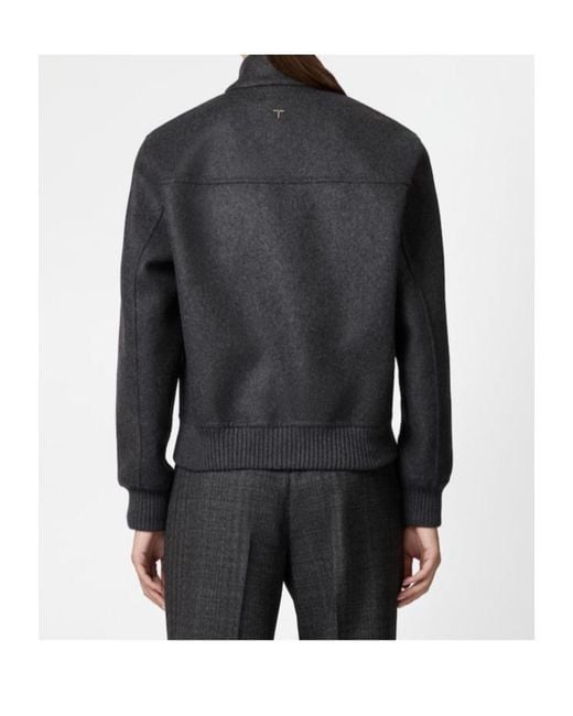 Tod's Blue Wool Bomber Jacket