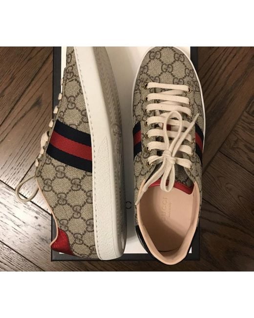 Gucci Pink Ace Gg Supreme Sneakers