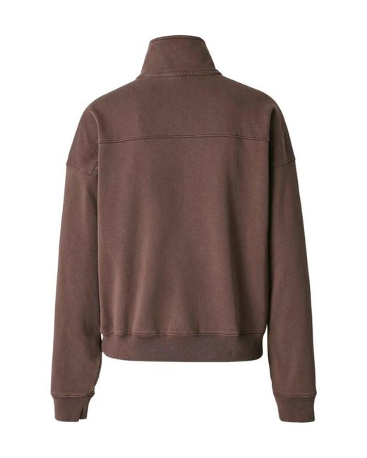 Sporty & Rich Brown Turtleneck Sweatshirt