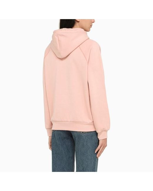 A.P.C. Pink Logo-Embroidered Drawstring Hoodie