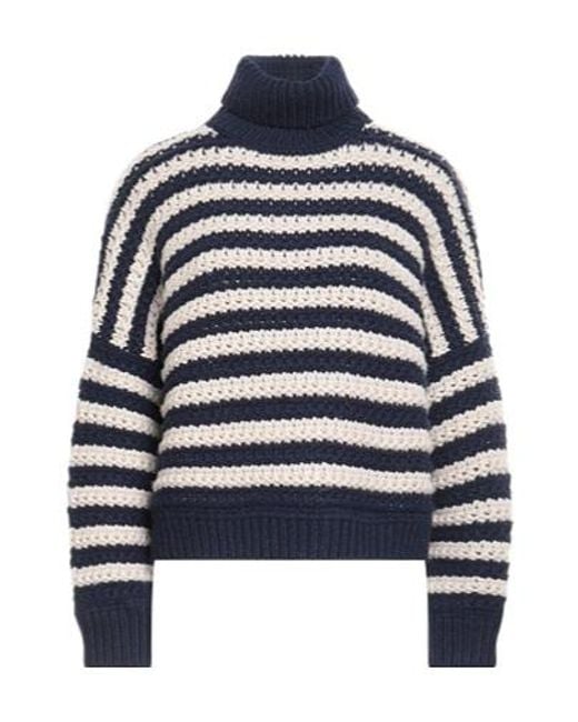 Brunello Cucinelli Blue Striped Knitted Sweater