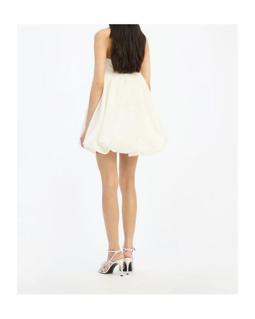 ROTATE BIRGER CHRISTENSEN White Strapless Balloon Mini Dress