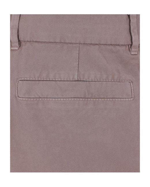 Brunello Cucinelli Gray Garment-Dyed Gabardine Bermuda Shorts for men