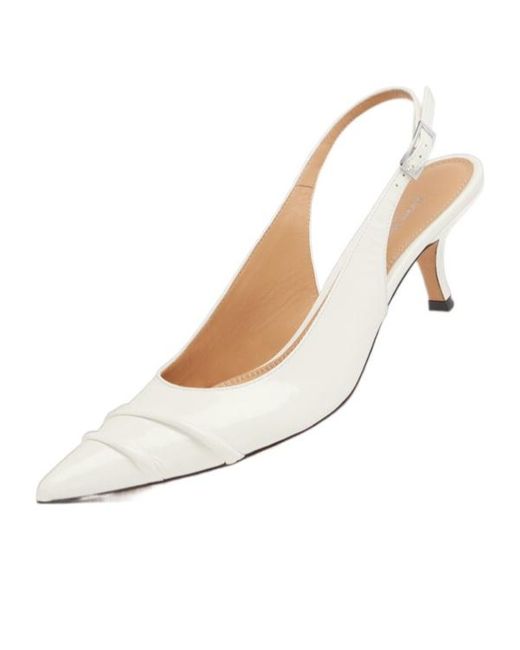 Maison Margiela White Kinkies Slingback Pumps