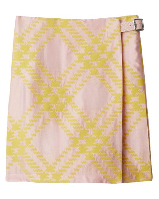 Burberry Multicolor Checked Pleated Mini Skirt