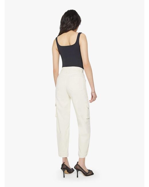 Mother White High-Waisted Work Casual Pants