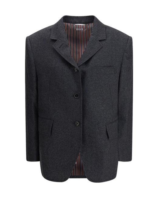 Thom Browne Blue Single-Breasted Blazer
