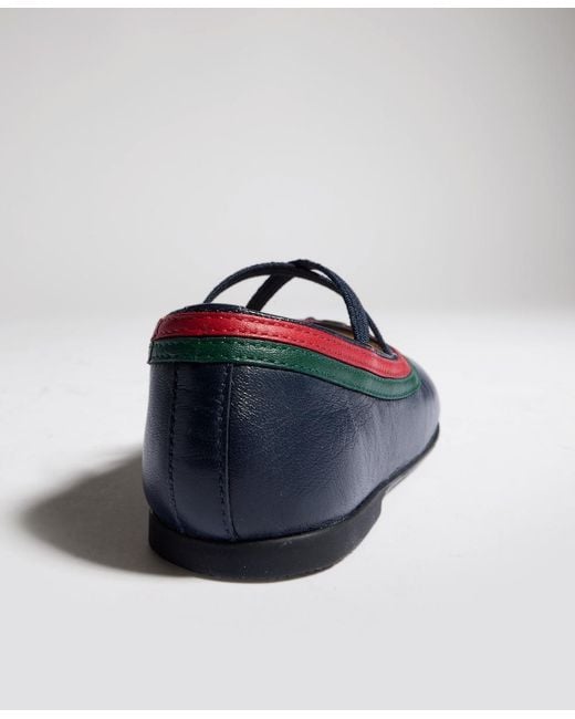 Gucci Blue Toddler Ballerina Flat