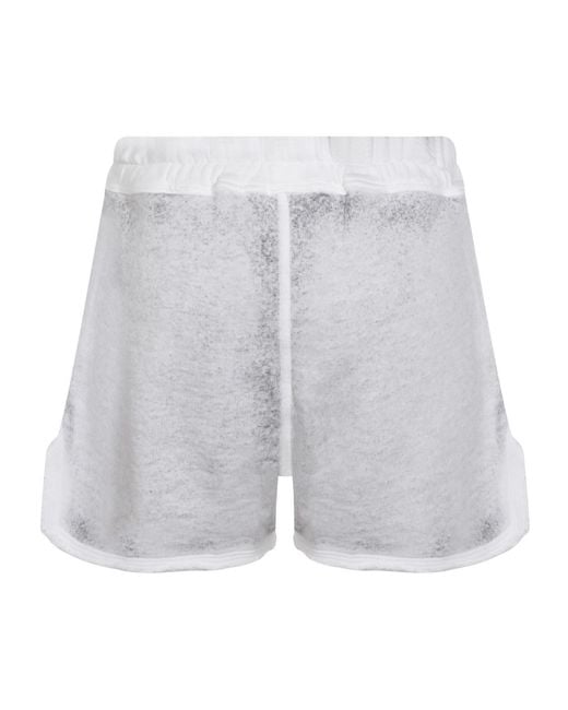 Thom Krom Gray Distressed Drawstring Shorts