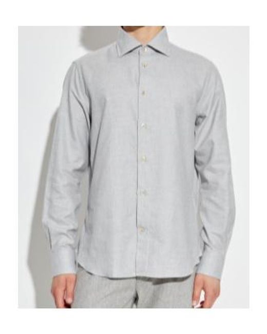 Eleventy White Classic Button-Down Shirt for men