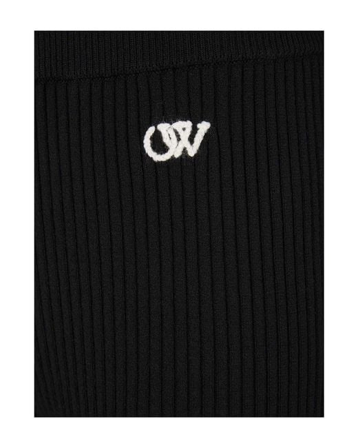 Off-White c/o Virgil Abloh Black High Waist Pleated Knitted Joggers