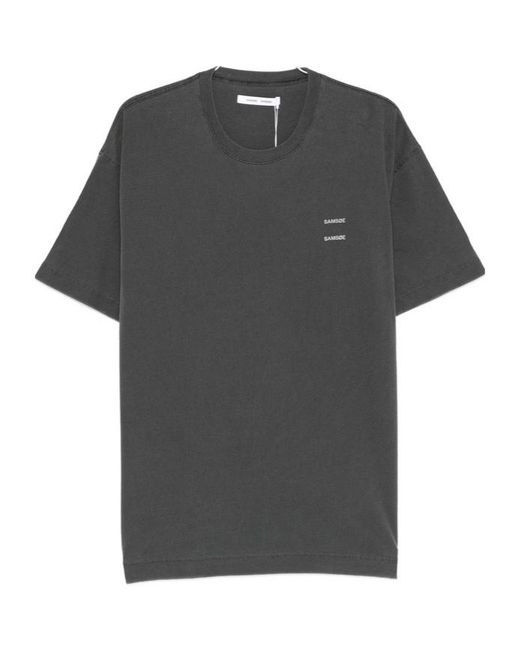 Samsøe & Samsøe Gray Printed T-Shirt for men