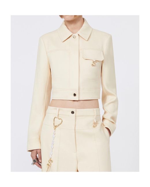 Sportmax Natural Long-Sleeved Casual Jacket