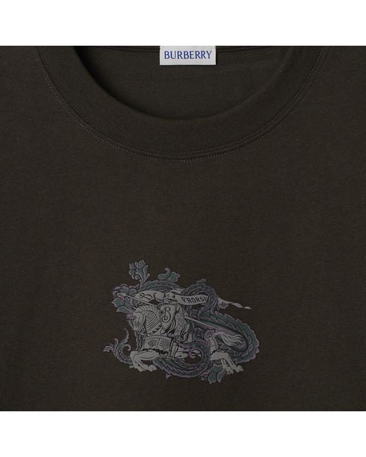 Burberry Black Graphic Printed Slim Fit T-Shirt for men