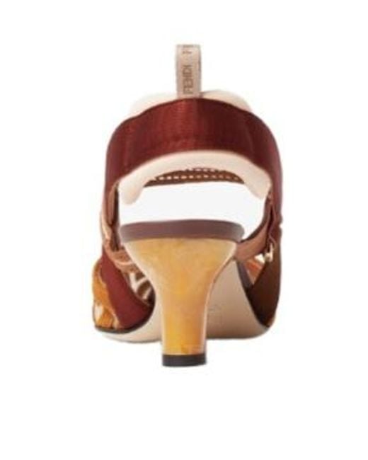 Fendi Brown Colibrì Slingback Pointed-Toe Pumps