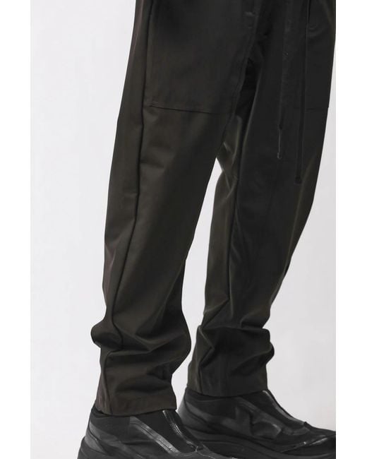 Thom Krom Black Woven Low Crotch Trousers for men