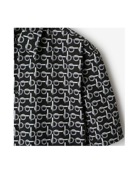 Burberry Black B-Line Printed Short-Sleeved Shirt for men